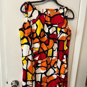 Peter Nygard Multi Color Sleeveless DRESS SZ 12